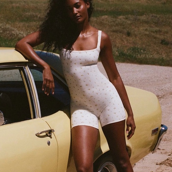 SKIMS Marigold Cotton Rib Onesie XS - Picture 3 of 7